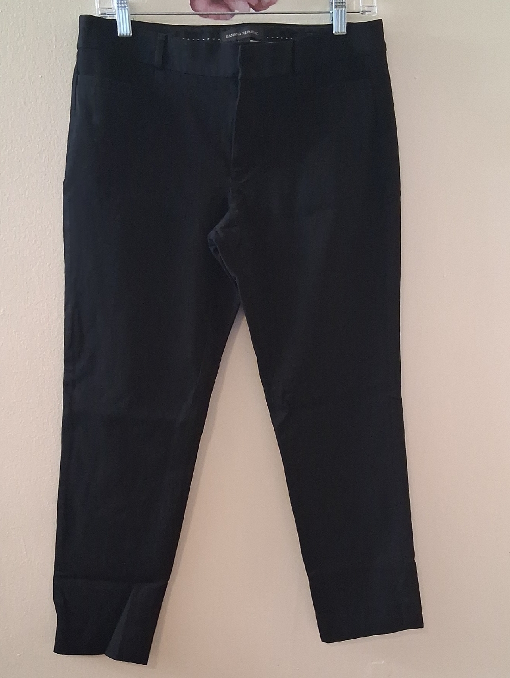 Banana Republic Black Sloan Crop Pants Size 8 Office Work Business